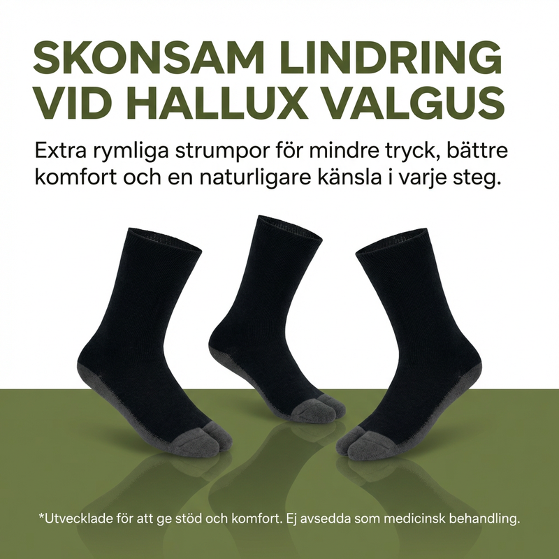 Strumpor för hallux valgus